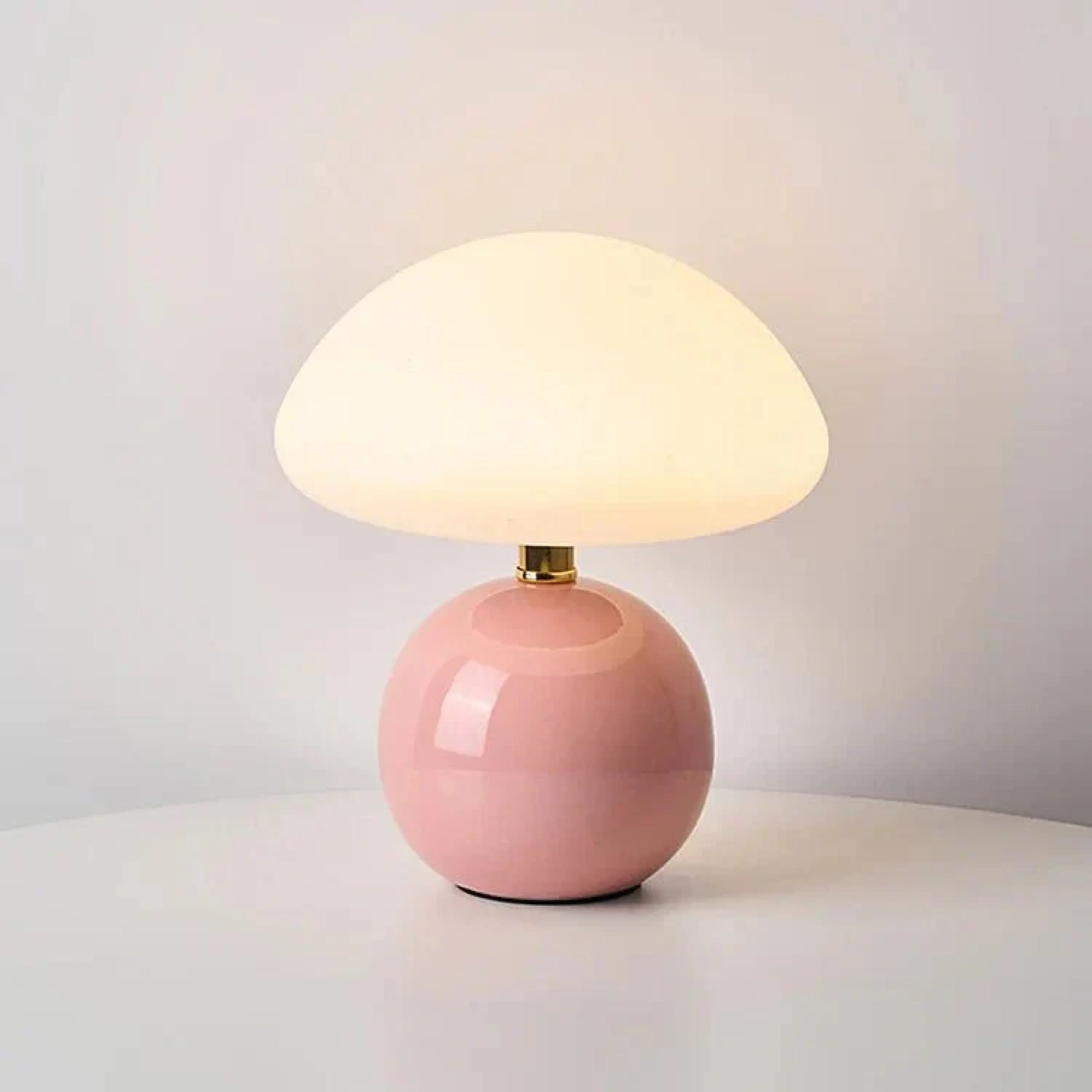 Champignón Roze Tafellamp