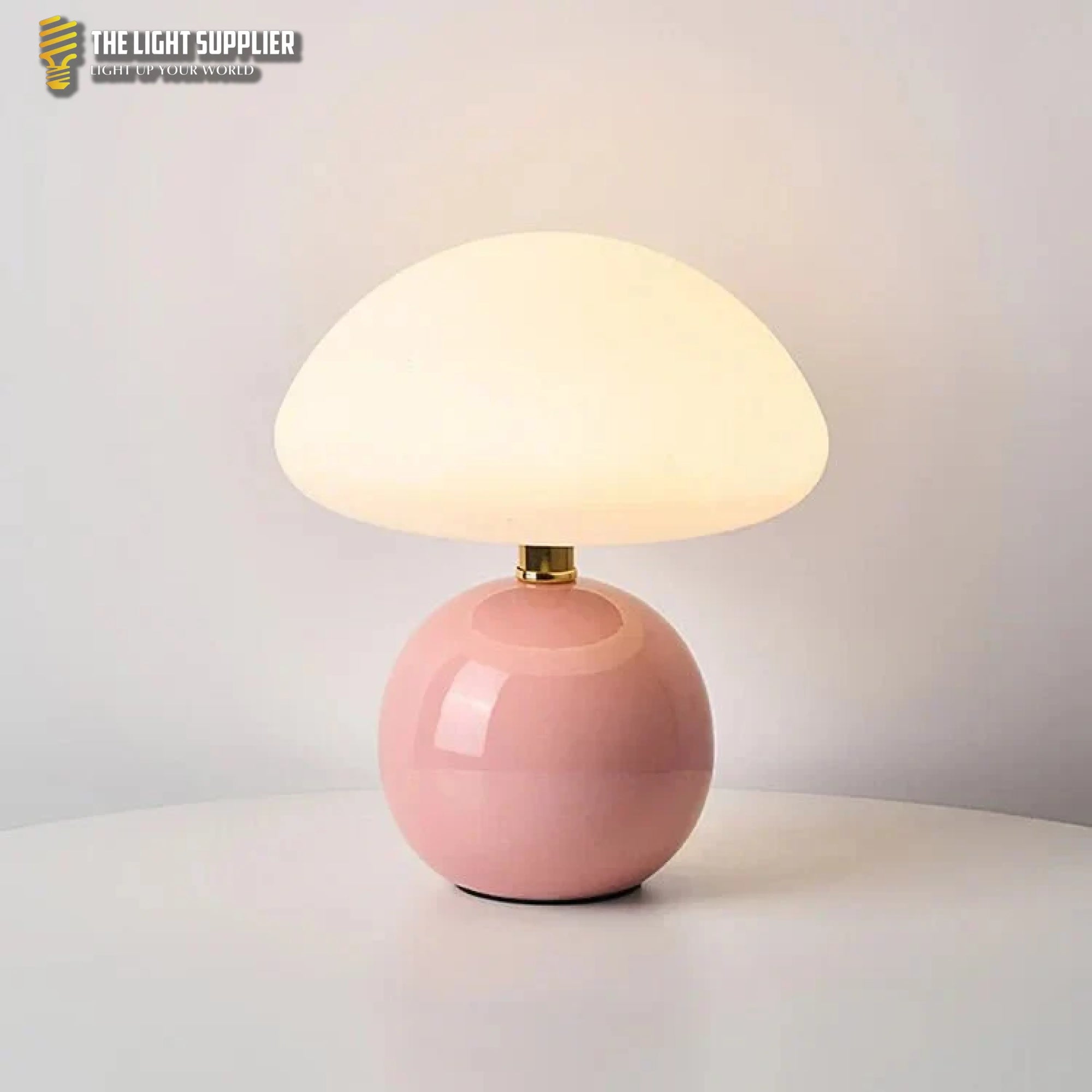 Champignón Roze Tafellamp
