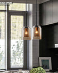 Mica Mid-Century Hanglampen met dubbel glas hanglamp