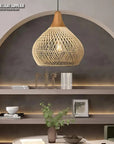 SolsticeGlow - Rieten handgemaakte lamp Ceiling lamp