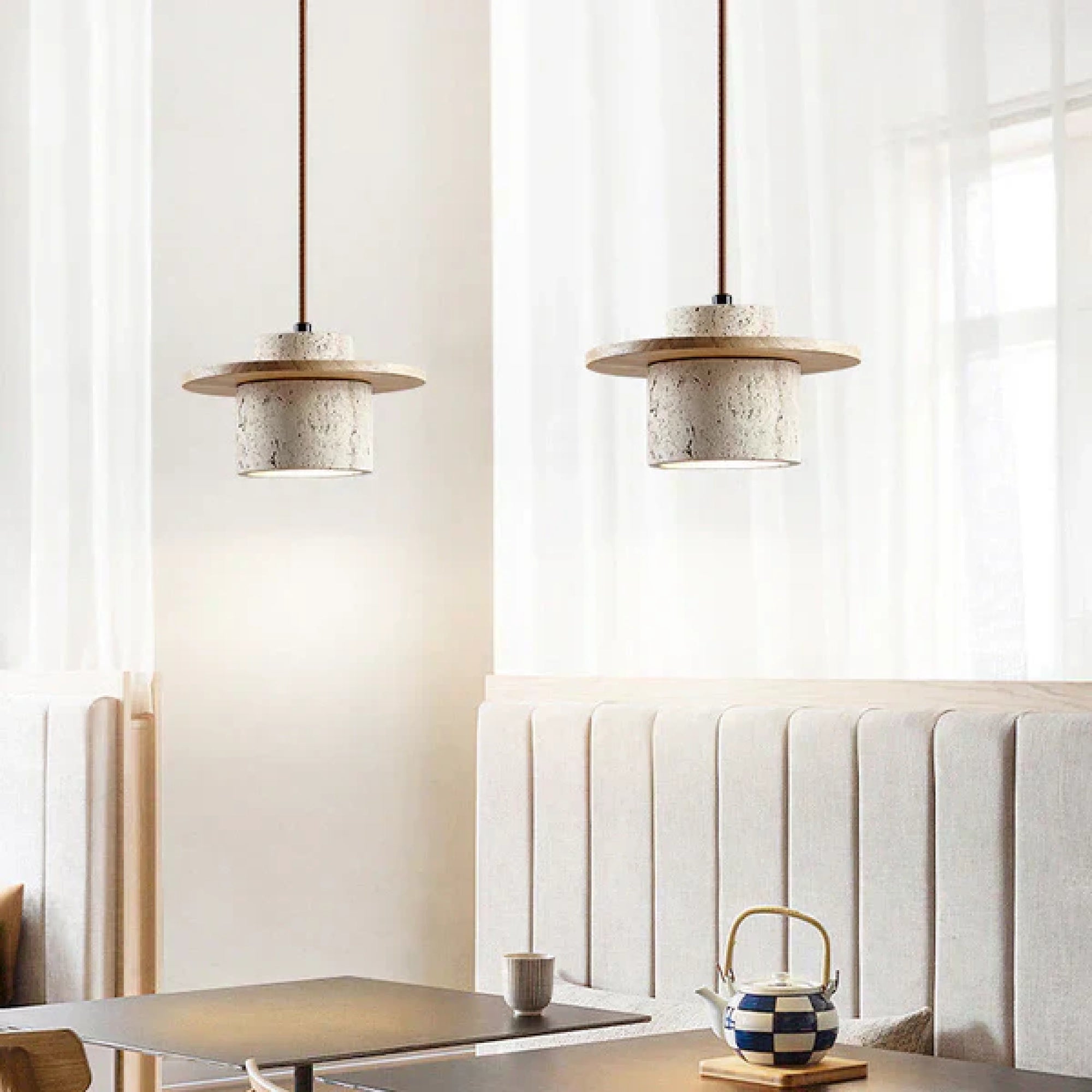 EarthLuxe – Tijdloze Travertin Design Kroonluchter